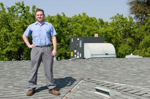 Daniel Baghdanov-Owner Precision Aire  On the roof